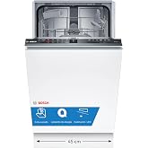 Bosch - Fully Integrated Dishwasher, Series 2, 45 cm, White, SPV2HKX42E