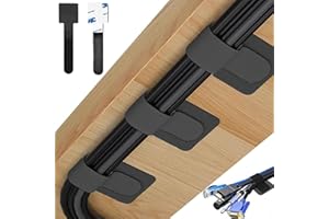 CUVZORA ARTGUTS Kabelmanagement Schreibtisch, 40 Stück Kabelhalter Selbstklebend für Kabelführung, Schreibtisch Organizer für Cable Management im Büro, Homeoffice und Gaming Bereich
