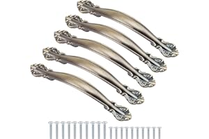 TsunNee Vintage Schrankgriffe, geschnitzte Schubladengriffe, antike Schrankschleife, Möbeltürgriffe