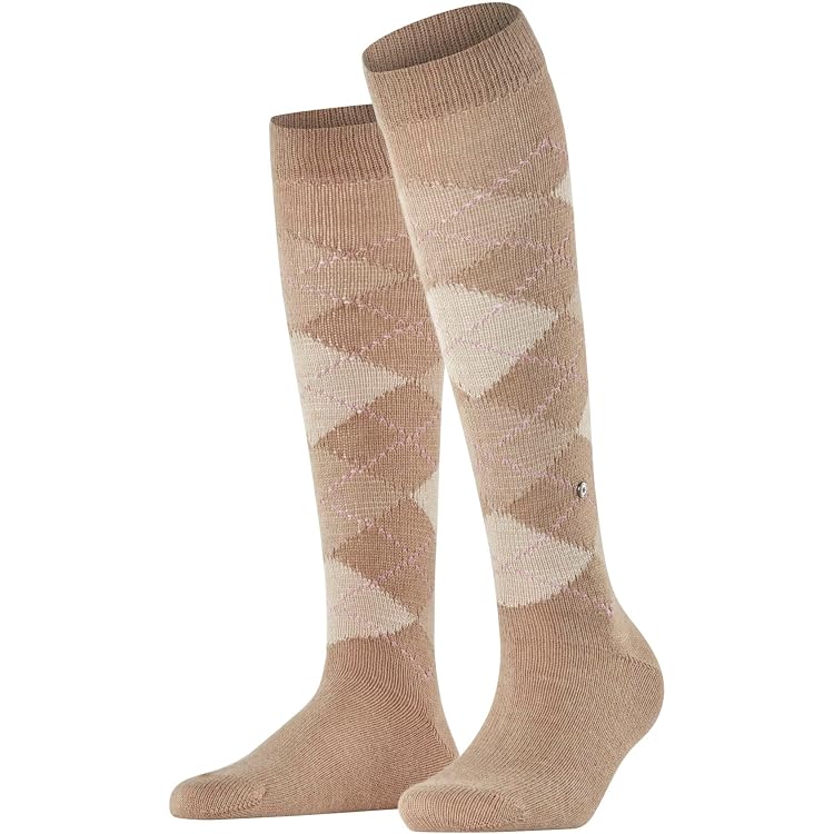 Burlington Butterflies Donna Calze con design argyle e motivi all-over