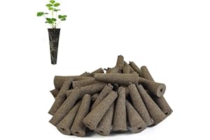 VireEyU 75 Spugne di Crescita Idroponica, Torba, Contenitori di Avvio Semi, Spugne di Coltivazione Versatili per Verdure ed Erbe, Adatte per Sistemi di Coltura Indoor e Giardini