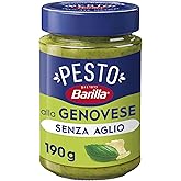 Barilla Pesto alla Genovese senza Aglio con Basilico Fresco Italiano e Parmigiano Reggiano DOP, Senza Glutine, Sugo Pronto Pe