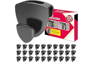 LATOXCAA Space Saving Hangers 100Pcs, Upgrade 40Lb(Max) Heavy Duty Hanger Hooks Space Saver for Clothes, Hanger Connector Hooks, Plastic Clothes Hangers for Closet Organizer, Black