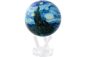 MOVA Globe Van Gogh-Starry Night 4.5" with Base, Solar Powered Rotating Globe No Need of Battery or Chord, Unique Gift and Decoration