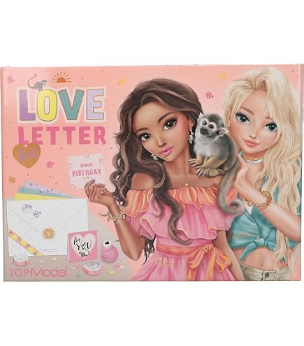 Set D'écriture Créatif TOPModel – Chiens Et Chats – Papier, Enveloppes, Tampons, Stickers