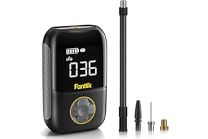 Fanttik X8 Mini compresseur à air portatif, Gonfleur Pneus Voiture Rechargeable, 10,3Bar / 150PSI Pompe a Velo avec lumière LED numérique pour Voitures, Vélos, Motos, Bicyclettes, Balles