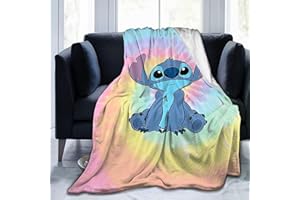 Ksopsdey Stitch Coperta StitchCoperte da Letto Anime Coperte Cartoni Animati Stampa Morbida Coperte Comfort Calda Microfibra per Tutte le stagioni, Decorazione Perfetta per la Casa e Regalo 100x150cm