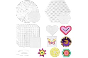 Qunkun Set di 10 perline da stirare con pinzette, perline trasparenti da stirare da 5 mm, set di perline da stirare fai da te