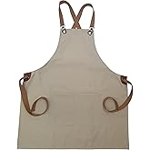 barista apron chef cafe kitchen waiter restaurant ceramic canvas panama fabric water repellent stain resistant
