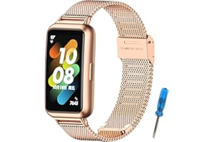 MIJOBS Bransoletka kompatybilna z Huawei Band 7, stal nierdzewna, metalowy pasek zapasowy do Huawei Band 7 Standard i Huawei Band 7 NFC Edition