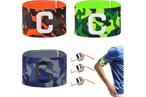 QJFHURB KapitäNsbinde 3 StüCk Kinder Fussball SpielfüHrerbinde KapitäN Armband Fussball Captain Band Kinder Armbinde Des KapitäNs Football KapitäN Binde Verstellbare Kapitän Fußball FüR Teenagers Und Adulte