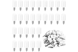 BUT OSWETF 50 x Pioli Staffe Supporti per Mensole, 7,3mm Perni Per Mensole Mensola Armadio, Supporto per Mensola Vetro, Pioli Staffa Reggi Mensola Autofilettanti, con Copertura Antiscivolo (bianco)