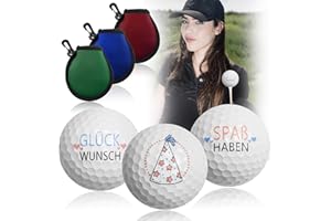 EKKONG Golfbälle, Golf Geburtstags Geschenke für Golfer, Geschenkidee für Golffans, Golfspieler Geschenk mit Happy Birthday Motiv, lustige Golf Geburtstagsgeschenk, 3 Einheit in Standardgröße