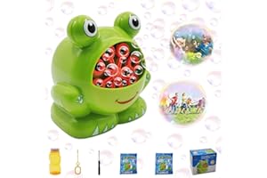 HBSFBH Machine à Bulles, Grenouille Machine à Bulles, Pistolet a Bulle, Machine À Bulles Automatique, Machine à Bulles pour Enfants, Machine à Bulles de Savon, Jouet à Bulles Cadeau pour Enfant