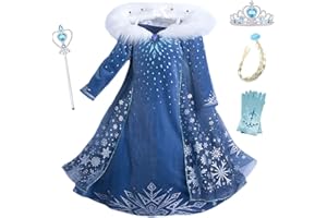 New front Costumi Bambina Tulle Diadema Festa Nuziale Blu Elsa Fantasia Principessa Cosplay Costume Carnevale Abito per Bambino Principessa Natale Partito Compleanno Carnevale Abiti Fantasia Vestite