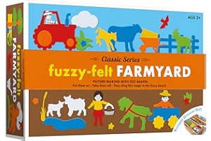 Fuzzy Felt PETERKIN Classic Series - Farmyard Drawer Set: Mix and Match Felt Pieces to Create Farm Themed Pictures! | Arts and Craft | Ages 3+