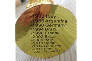 LNGODEHO Réplique du trophée de la Coupe du monde 2022 dans une vitrine, sculpture en résine, posséder le plus grand prix du football du monde (36,1 cm)