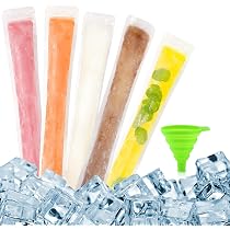 Moule à Glace En Silicone 4 Cavités + 100 Bâtons - Moule à Esquimaux Magnum Cake Sans BPA