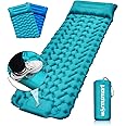 warmsmart Self Inflating Camping Mat, Widen & Thicken Sleeping Pad with Built-in Pump, Compact & Lightweight Sleeping Mat with Pillow, Portable Inflatable Camping Mattress for Outdoor Backpack Hiking
