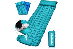 warmsmart Self Inflating Camping Mat, Widen & Thicken Sleeping Pad with Built-in Pump, Compact & Lightweight Sleeping Mat with Pillow, Portable Inflatable Camping Mattress for Outdoor Backpack Hiking