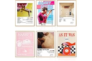 Hilloly Harry Styles Poster,20x25cm Harry Styles Frameless Poster Wall Decor Canvas Wall Art Living Room Poster Bedroom Room Aesthetics room decor 6pcs