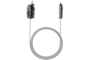 JIYIN Brosse de nettoyage flexible à double tête, 155 cm, en acier inoxydable, pour drainage, nettoyage de tuyaux, longue, avec trou de drainage étroit (200 cm)