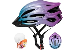 ioutdoor Bike Helmet Men, Cycle Helmet Ladies, Adjustable 56-62cm, Insect Net, Detachable Visior, 22 Vents, Lightweight, Bicycle Helmet for Adult Womens Teenagers Girls Boys