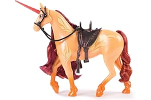 Unicorn Academy, Unicorno Cinder, 2 accessori da Equitazione,. Alto 27,9 cm, Compatibile con la bambola di Valentina, Bambole e Unicorni Giocattolo per Bambine dai 4 anni in su
