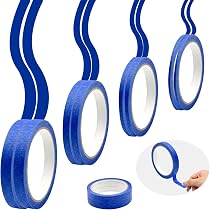 5 Rouleaux Ruban De Masquage Jaune XPEX - Largeurs 3/5/7/10/12 Mm Pour Peinture Et Bricolage
