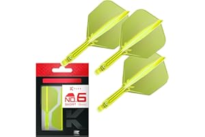 Target Darts Plumas y Cañas Integradas K Flex, No.6 | Paquete de 3 K-Flex - No.6, Kflex, Pluma y Caña Moldeadas Todo en Uno Longitudes: Corto, Intermedio y Medio | Accesorios Profesionales para Dardos