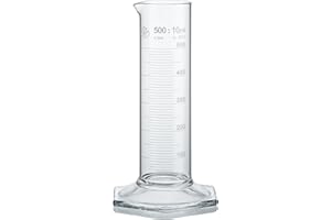 Neolab E 1281 - 500ml Measuring Cylinder, Low Form, High Class B Hex Foot