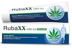 ‎RUBAXX Rubaxx® Cannabis CBD Gel [180 ml] – EXTRA STARK mit ca. 900 mg CBD – Cannabissalbe mit Menthol & Minzöl – THC-frei