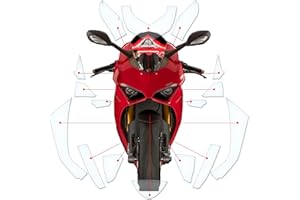 ‎MOTO SCREENIES Steinschlag Lackschutzfolie Kratzschutz Transparent geeignet für Ducati V4 Panigale 2018+
