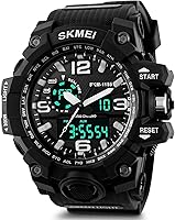 SKMEI Analog-Digital Black Dial Men's Watch - AD1155 (BK White)