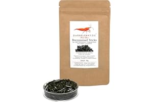 GARNELEN4YOU® Brennnessel Sticks | Premium Garnelenfutter | nachhaltige Verpackung | Made in Germany | Futter Pellets für Garnelen, Krebse, Schnecken & Co.