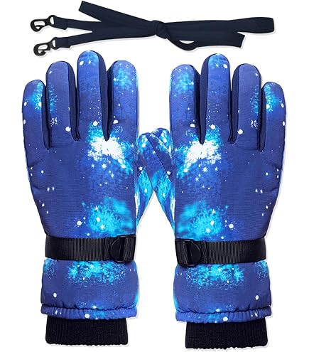 Guanti Da Sci Per Bambini 7-13 Anni - Impermeabili, Antivento, Caldi Con Touch Screen, Per Inverno