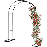 Arco Per Rose In Metallo Verde - Struttura Rettangolare Decorativa Per Piante Rampicanti Da Giardino - Foto 12