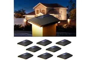 ‎JACKYLED JACKYLED Solar Pfostenkappe 7x7 8x8 9x9 10x10, Solar Pfostenkappen IP65 Wasserdichte für Zaunpfosten für Hölzerne Pfosten Plattform, Garten (8 Stück)