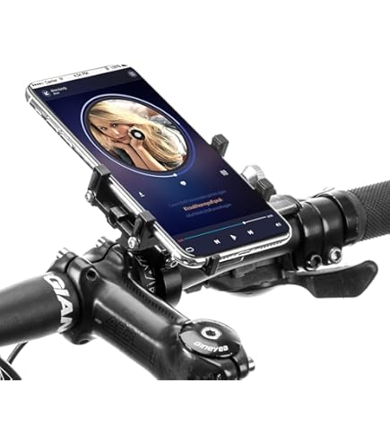 Alu Handyhalterung Fr Lenker  Universal Fr Fahrrad, Motorrad, Kinderwagen  (silber) Motorrad Smartphone Halterung