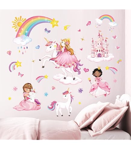 Sticker Licorne Arc-en-Ciel Chambre Bébé | Univers Licorne