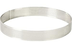 LACOR 68554 Cercle Rond perforé, Acier Inoxydable, Gris, 24 x 24 x 3,5 cm