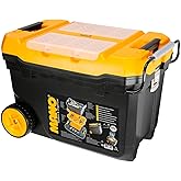 Mano Tk/28 Wheel Tool Bag with Organizer, Polypropylene, Black/Yellow, 28 &rsquo;&rsquo;