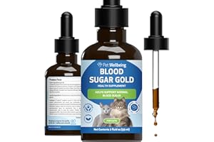 Pet Wellbeing Blood Sugar Gold for Cats - Healthy Blood Sugar Levels, Pancreas & Liver Function, Devil’s Club, Gymnema - Veterinarian-Formulated Herbal Supplement 2 oz (59 ml)