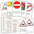 Highway Code 2023 UK DVLA Road Signs Flash Cards UK Driving Theory Test Card Revision for Car Theory Test Car Accessories for Drivers 17th Birthday Gift