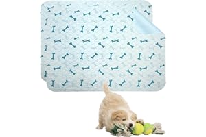 Geyecete-2 pezzi 89 * 75cm Lavabili Traversine Cani,Riutilizzabili Tappetini igienici per Cani,Traversine Cane Assorbenti,impermeabile Tappetini per Cane,Cuccioli,Gattini,Porcellini d'India-Blu