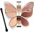 Erinde Butterfly Eyeshadow Palette Makeup, Matte Shimmer Metallic Eye Makeup, Highly Pigmented, Naturing-Looking, Blendable Long Lasting Waterproof Eye Shadow Palette, Valentine's Day Gifts Presents
