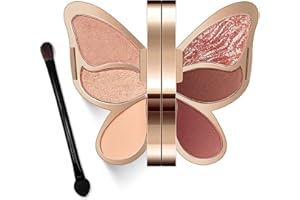 Erinde Butterfly Eyeshadow Palette Makeup, Matte Shimmer Metallic Eye Makeup, Highly Pigmented, Naturing-Looking, Blendable Long Lasting Waterproof Eye Shadow Palette, Valentine's Day Gifts Presents