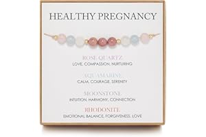JOSYANDLOVE Healthy Pregnancy Moonstone Bracelet, Mum to Be & New Mum Gifts, Spiritual Mothers Day Jewelry