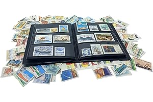 IMPACTO COLECCIONABLES – Collezione di 100 francobolli a Tema Navi con Album Incluso (14 x 18 x 1 cm) | Eleva la Tua Collezione filatelica con Autentici francoboll in Un Album Compatto ed Elegante