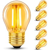 Vintage Edison Bulb E27 G45 LED Filament 2W (Equivalent to 20W), Amber Light Warm White 2200K, 200LM, AC 220V-240V, Non-Dimma